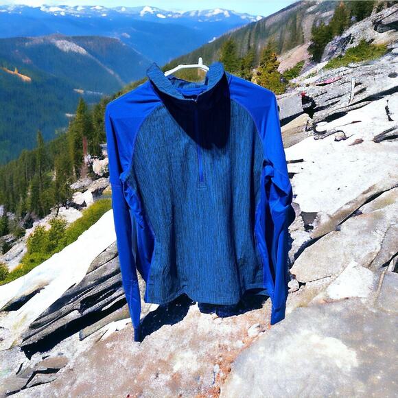 adidas Team Performer Baseline Climalite 1/4 Zip Top Blue/Black BP6095 SZ xl - Picture 1 of 2